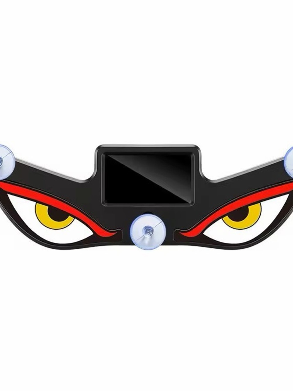 Decorative Car Backup Camera Frame with Angry Eyes - Black, Red & Yellow